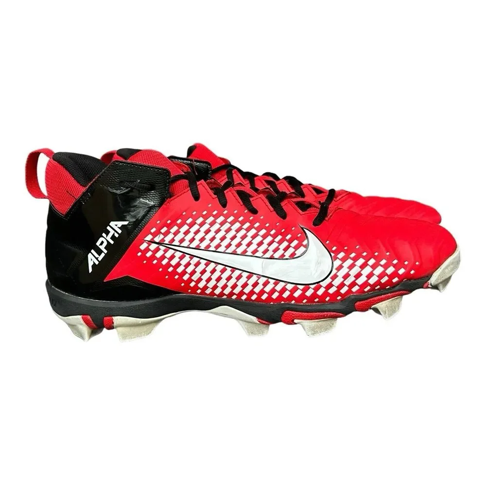 Nike Mens Alpha Menace 2 Shark AQ7653-001 Orange Football Cleats Shoes‎ Size 12